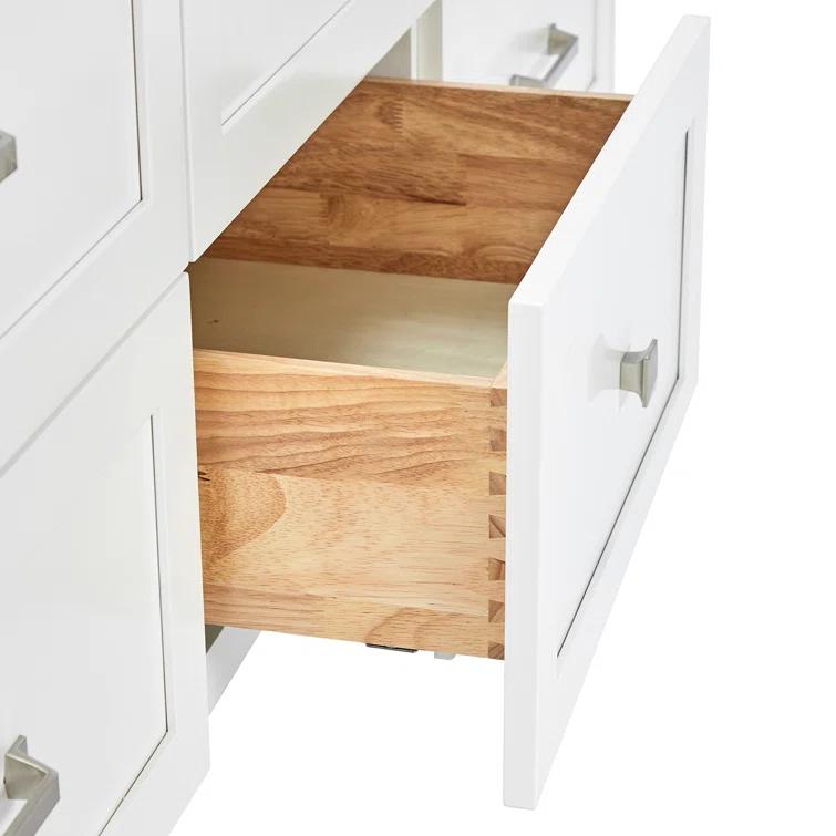 ARIEL Monrow 73 Double Sink Bathroom Vanity with Italian Carrara Marble Top