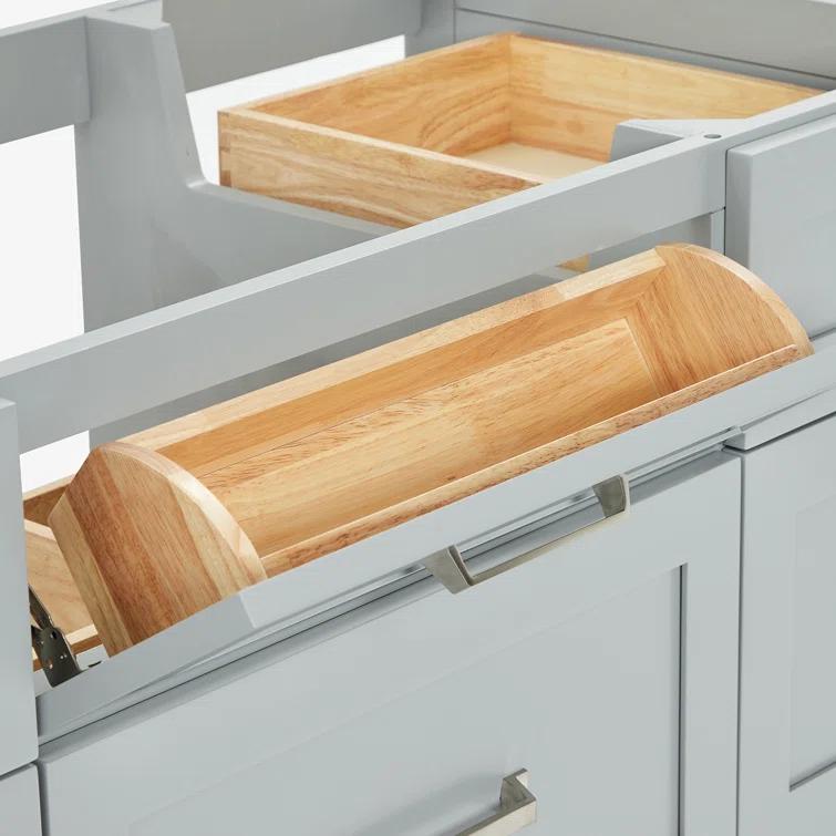ARIEL Monrow 49 Single Sink Bathroom Vanity with Italian Carrara Marble Top