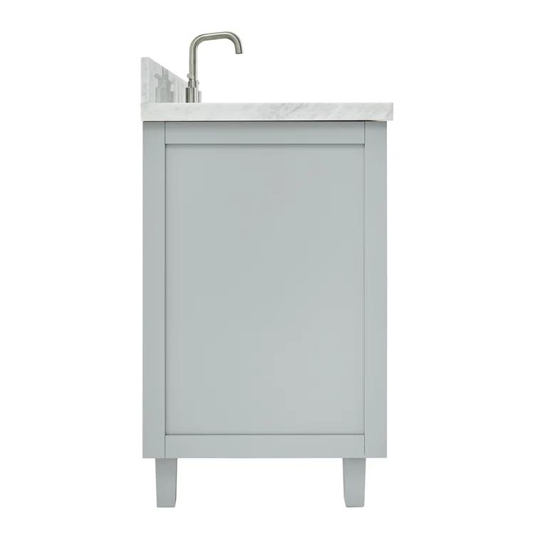 ARIEL Monrow 49 Single Sink Bathroom Vanity with Italian Carrara Marble Top