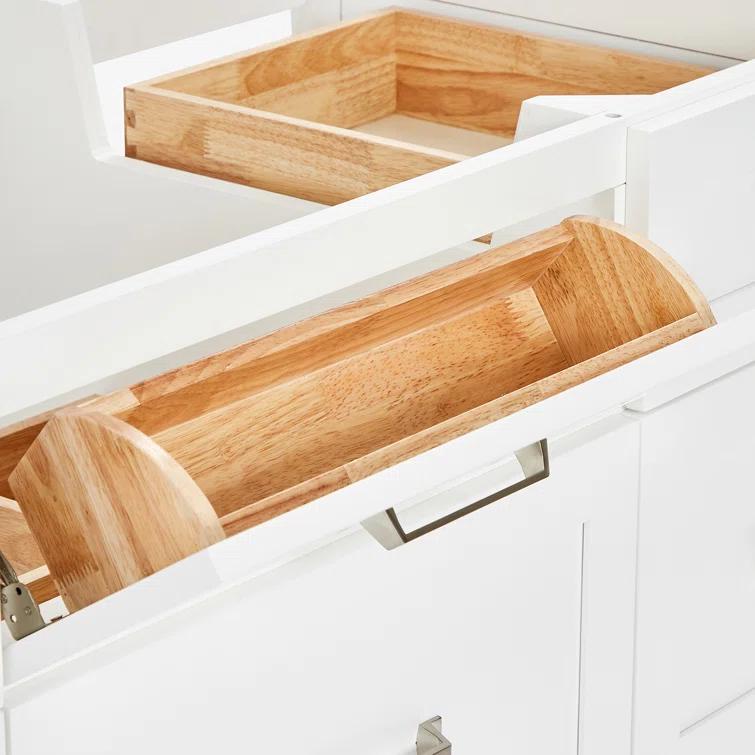 ARIEL Monrow 49 Single Sink Bathroom Vanity with Italian Carrara Marble Top