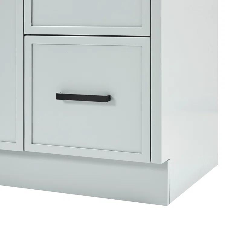 ARIEL Kelly 61 Single Sink Bathroom Vanity with Italian Carrara Marble Top