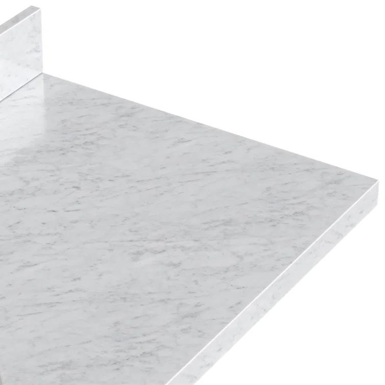 ARIEL Kelly 61 Single Sink Bathroom Vanity with Italian Carrara Marble Top