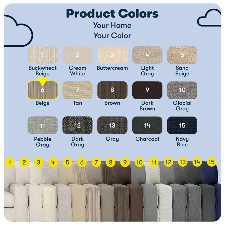 Serta Palisades 73" Track Arm Sofa, Easy Care Fabric, Soft Pillow Back, Pocket Coil Seat Cushions