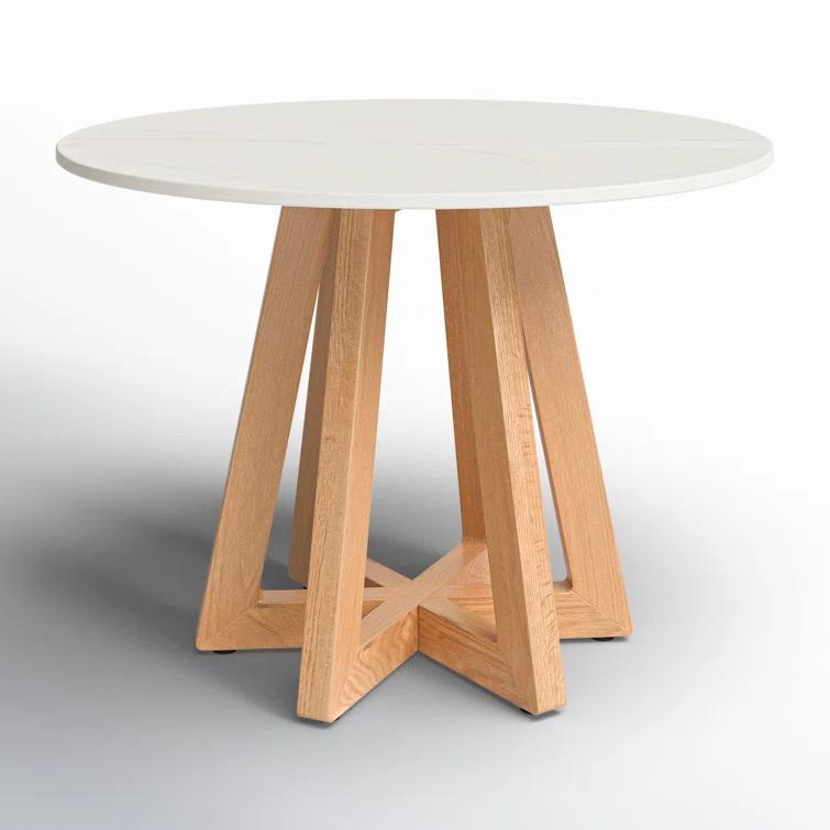 Fanned Base Round Dining Table (42"- 55")