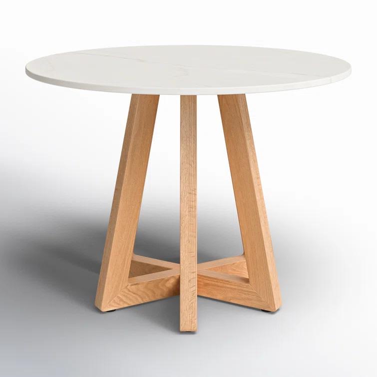Fanned Base Round Dining Table (42"- 55")