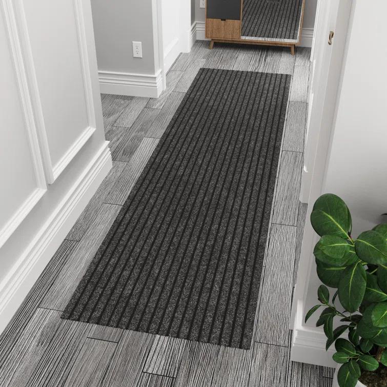 Custom Cut Non-Slip Rubberback Scrape Indoor/Outdoor Extra Long Runner Rugs for Hallway, Kitchen, Living Room, Garage, and Patio