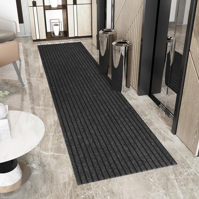 Custom Cut Non-Slip Rubberback Scrape Indoor/Outdoor Extra Long Runner Rugs for Hallway, Kitchen, Living Room, Garage, and Patio