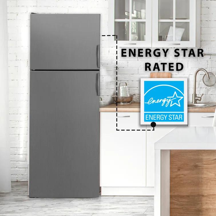 Equator Advanced Appliances Equator 14.3 cf Stainless Refrigerator-Freezer Top Mount Frost Free E-Star Europe RF 142 S