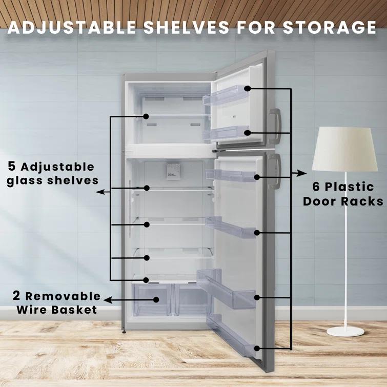 Equator Advanced Appliances Equator 14.3 cf Stainless Refrigerator-Freezer Top Mount Frost Free E-Star Europe RF 142 S