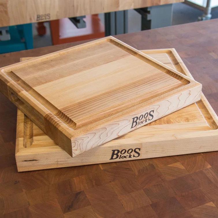 John Boos John Boos Chef's Collection Edge Grain 1.75" Maple Cutting Board with Groove