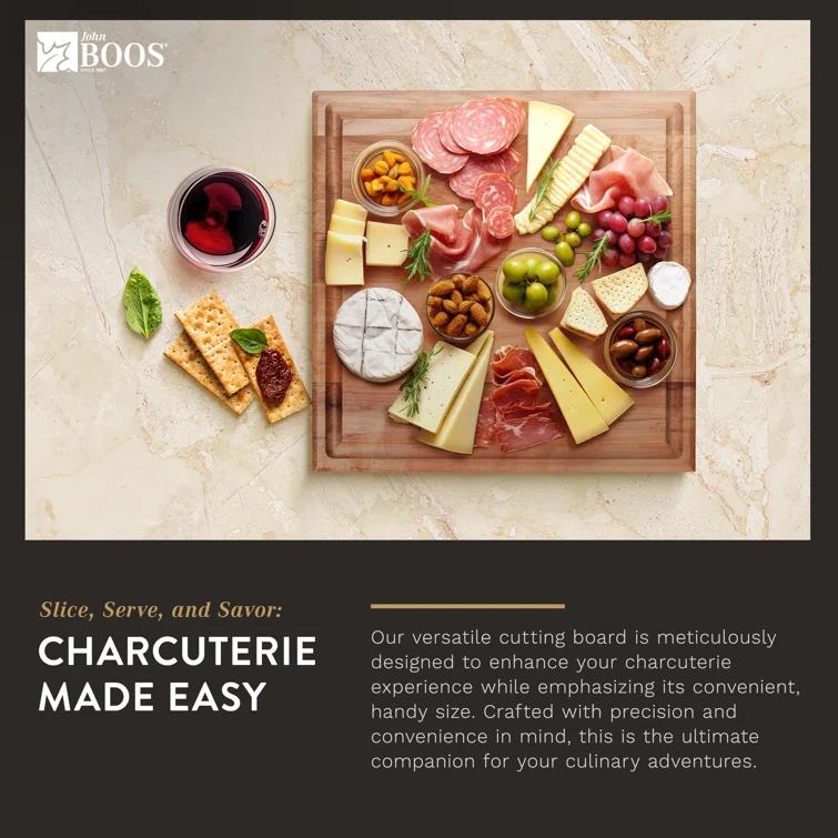 John Boos John Boos Chef's Collection Edge Grain 1.75" Maple Cutting Board with Groove