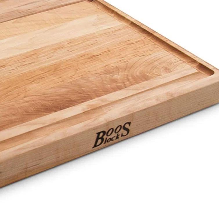 John Boos Boos Block CB Series Large Reversible Wood Cutting Board with Juice Groove, 1.75-Inch Thickness, 15" x 15" x 1 3/4", Maple