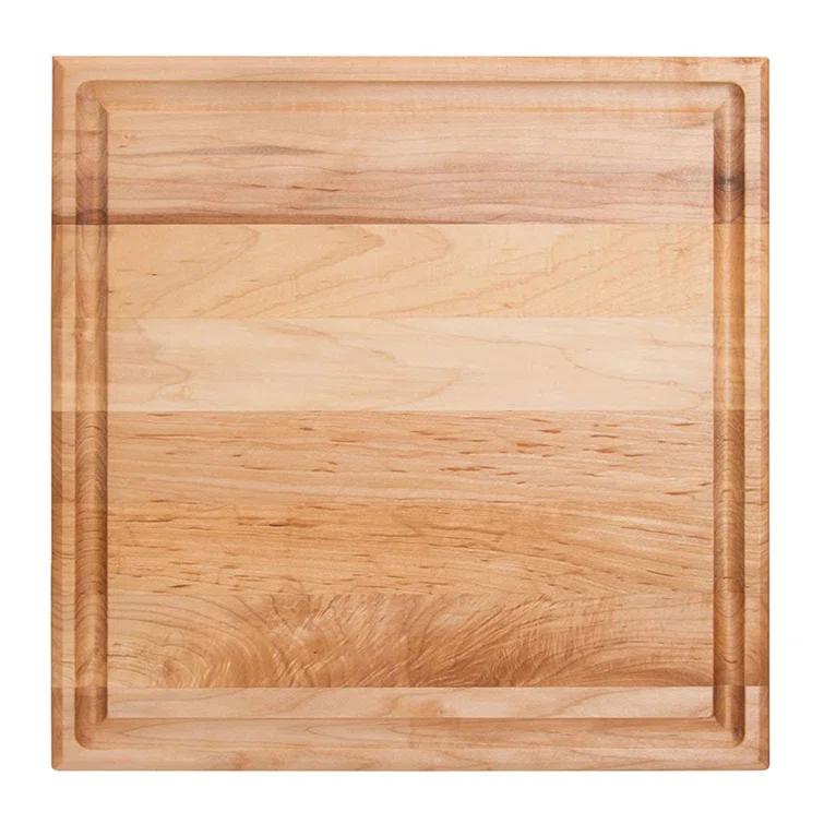John Boos Boos Block CB Series Large Reversible Wood Cutting Board with Juice Groove, 1.75-Inch Thickness, 15" x 15" x 1 3/4", Maple