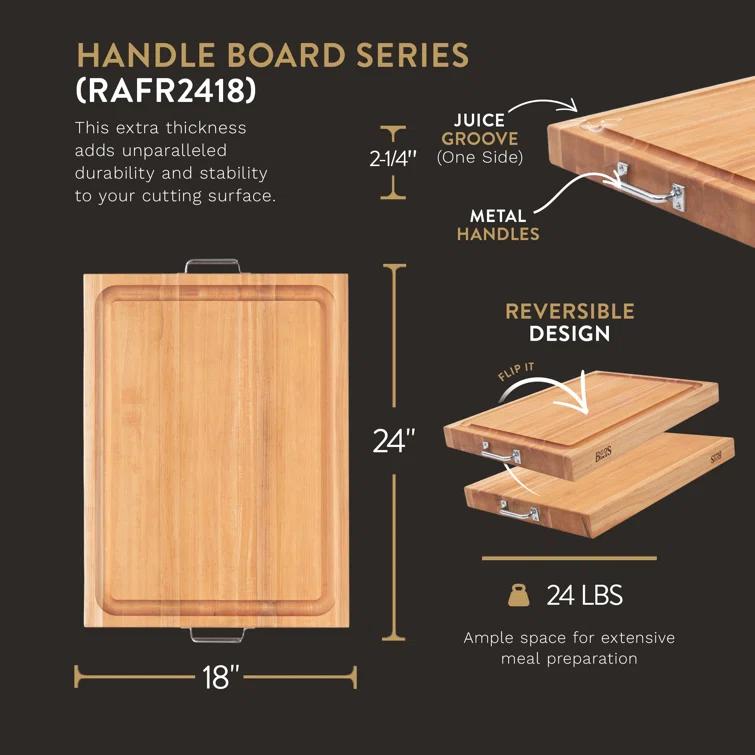 John Boos Wood Edge Grain Reversible Cutting Board