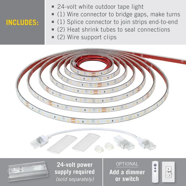 RibbonFlex Pro, 24V, 3000K, 60LEDs/M, IP67, 10M Undercabinet Strip Light
