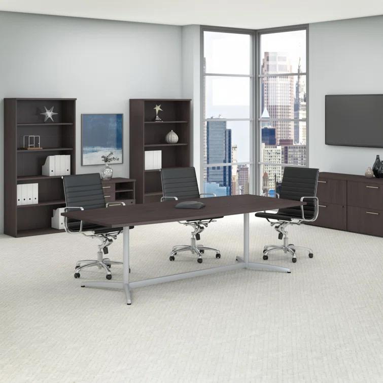 BBF Boat Shaped Conference Table with Metal Base