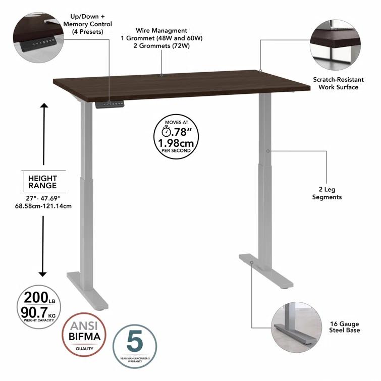 Adjustable Metal Base Standing Desk