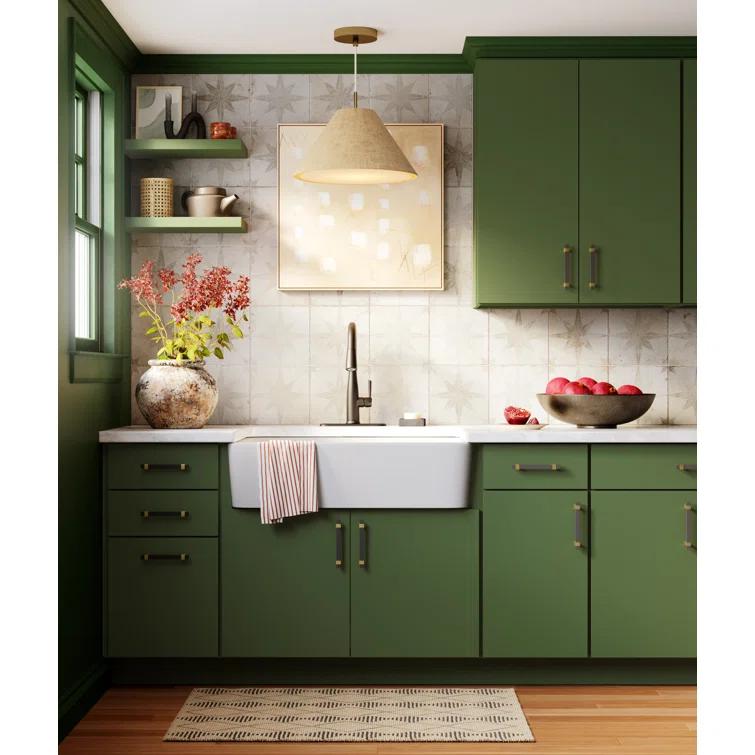 Ironridge 34" Undermount Single-Bowl Farmhouse Cast Iron Kitchen Sink with Apron Front