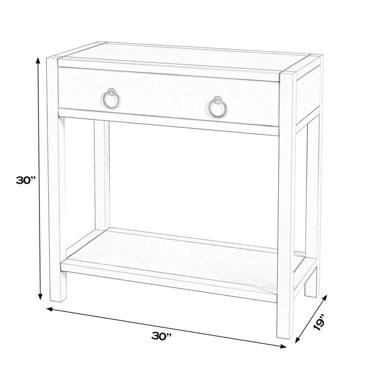 Butler Specialty Lark Navy Wide 1 Drawer Nightstand
