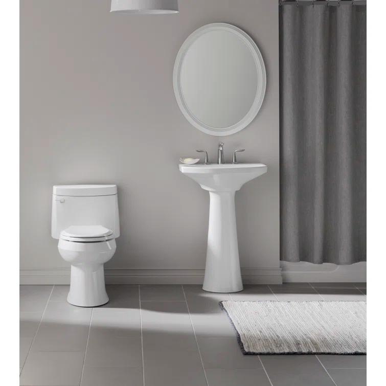 Cimarron® 26.81" Vitreous China U-Shape Pedestal Bathroom Sink with Overflow
