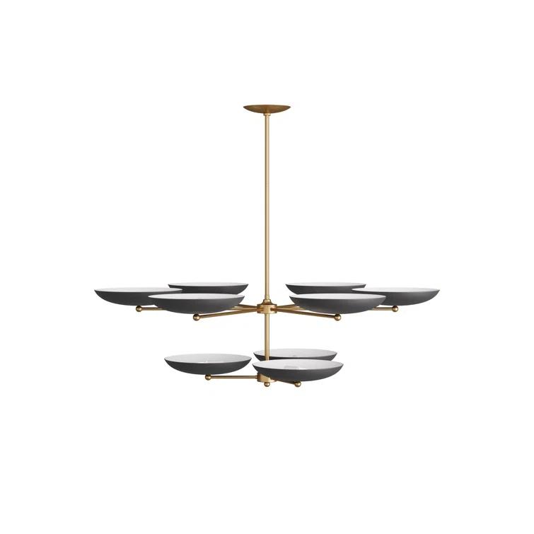 Griffith Bronze and Brass Two Tiered Outdoor Chandelier