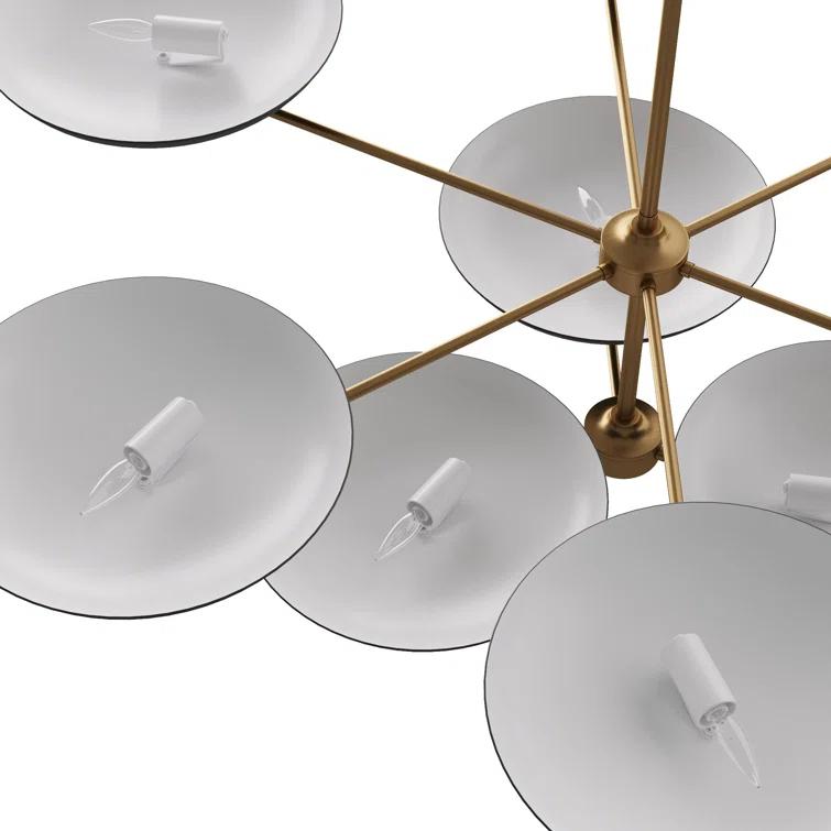 Griffith Bronze and Brass Two Tiered Outdoor Chandelier