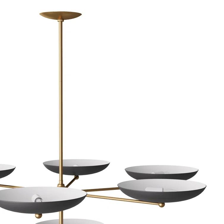 Griffith Bronze and Brass Two Tiered Outdoor Chandelier