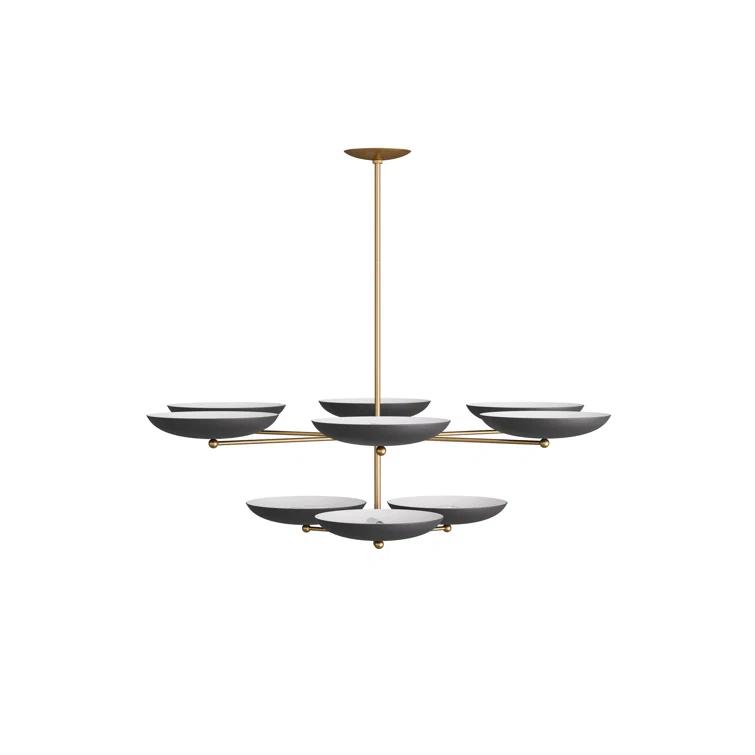 Griffith Bronze and Brass Two Tiered Outdoor Chandelier