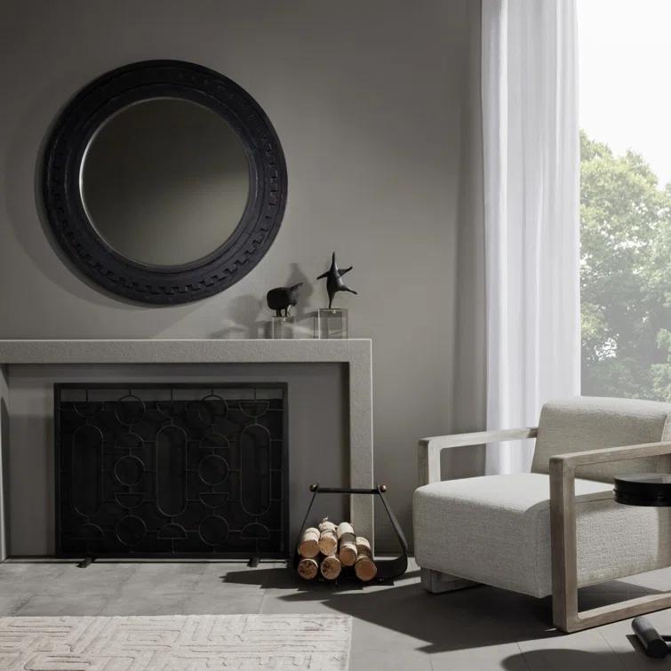 Abstract Dark River Stone Sculptures on Crystal Base, Set of 2