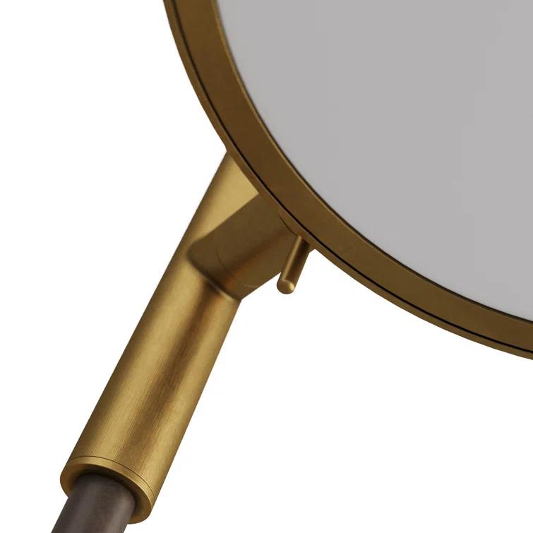 Mid-Century Modern Brass and Bronze Dimmable Wall Sconce