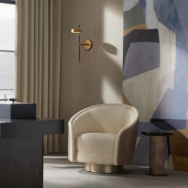 Mid-Century Modern Brass and Bronze Dimmable Wall Sconce