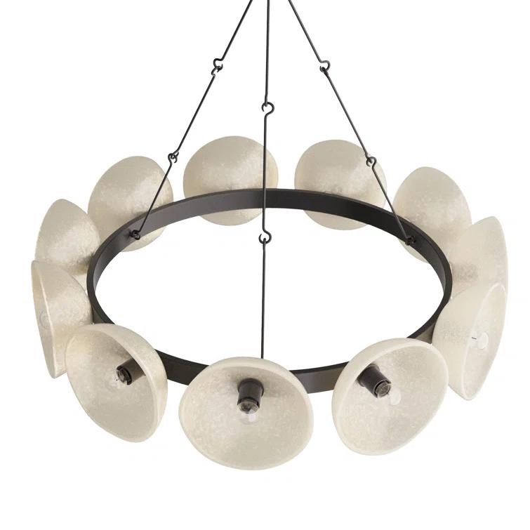 Apollo English Bronze and Glass Orb Chandelier