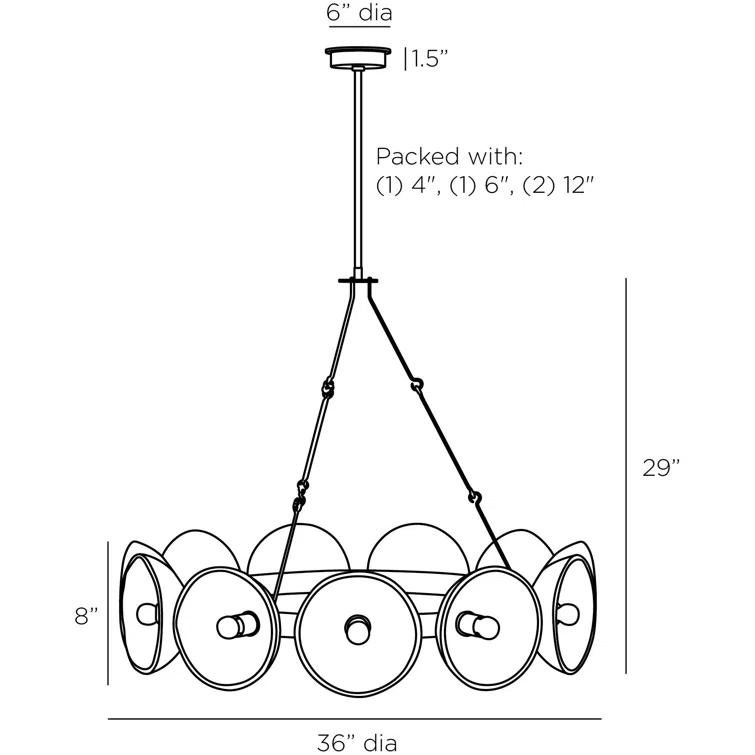 Apollo English Bronze and Glass Orb Chandelier