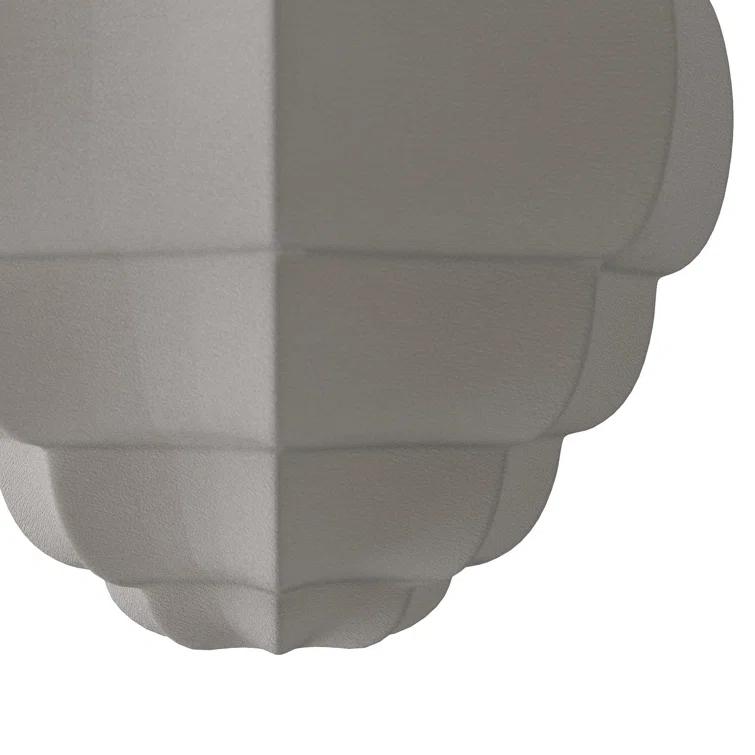 Ivory Vegan Vellum and Brass Tiered Chandelier