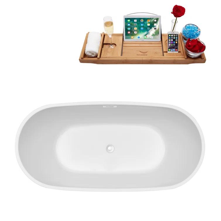 1801 mm x 800 mm Freestanding Roll Top Bathtub