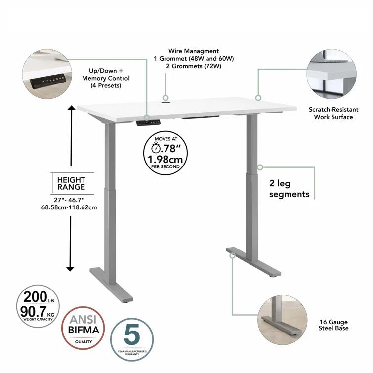 Adjustable Metal Base Standing Desk