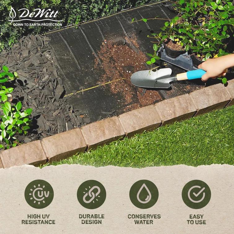 DeWitt Sunbelt 3.2oz Woven Weed Barrier Landscape Fabric Ground Cover