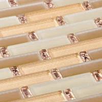 Saga 1" Glass and Marble Brick Joint Mosaic Kitchen Backsplash, Bathroom, Shower, Pool, Wall and Floor Tile