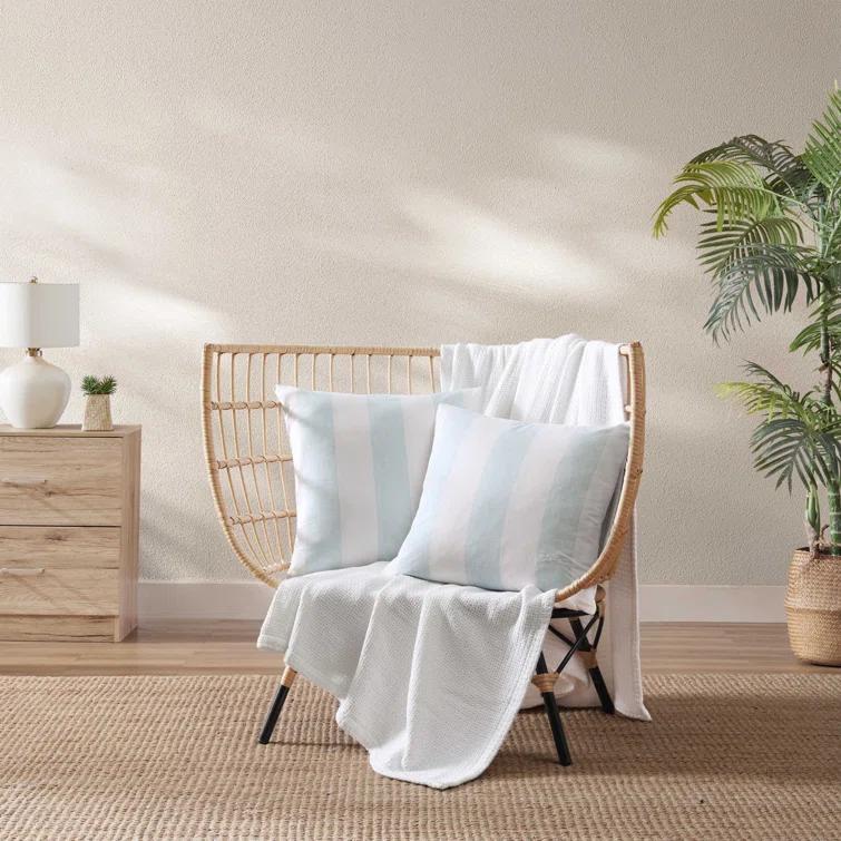 Tommy Bahama Home Awning Striped Cotton Throw Pillow