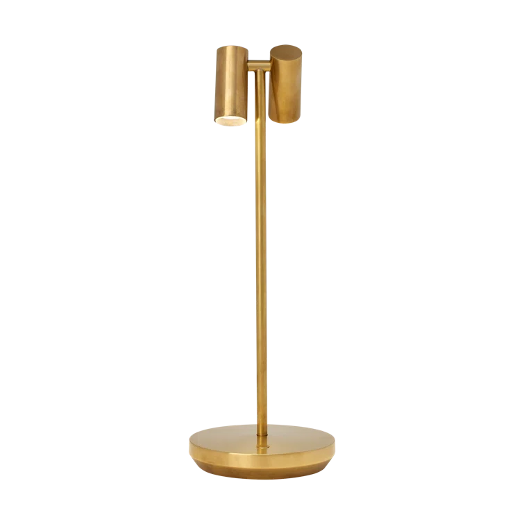 Natural Brass Adjustable Cordless Outdoor Table Lamp