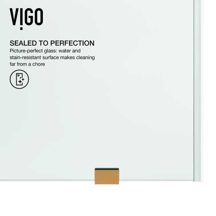 Elan 56-60" W x 74" H Sliding Frameless Shower Door with 3/8" Clear Glass