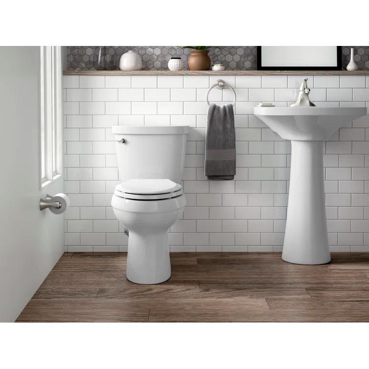 Cimarron® 26.81" Vitreous China U-Shape Pedestal Bathroom Sink with Overflow