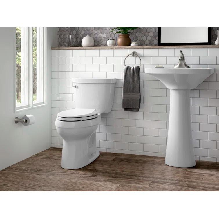 Cimarron® 26.81" Vitreous China U-Shape Pedestal Bathroom Sink with Overflow