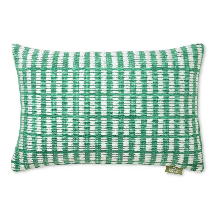 TOWN & COUNTRY TERRA Alara Solid Border Indoor Outdoor Decorative Pillow 20"x20"