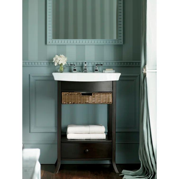 Archer® Vitreous China Rectangular Drop-In Bathroom Sink with Overflow