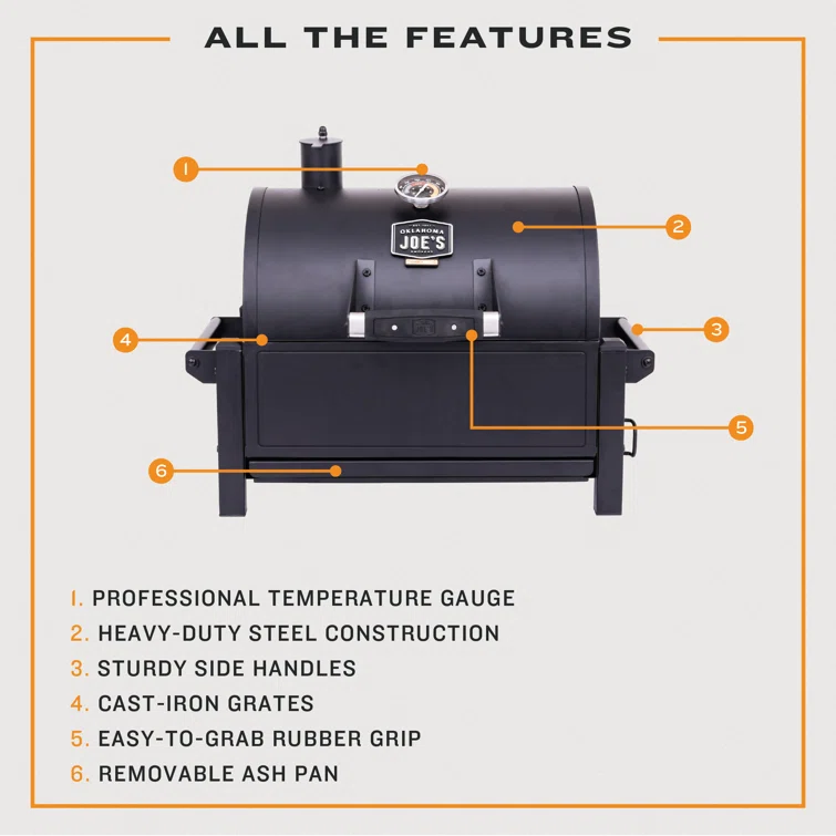Oklahoma Joe's Rambler Tabletop Portable Charcoal Grill