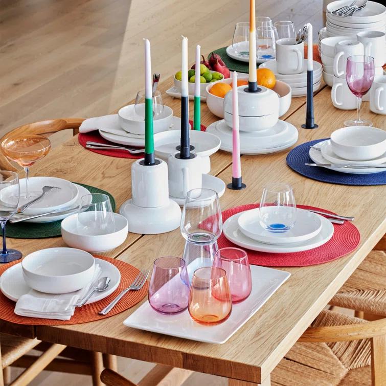Oneida Entertain 365 24 Seven White 12 - Piece Dinnerware Set (Set of 4)