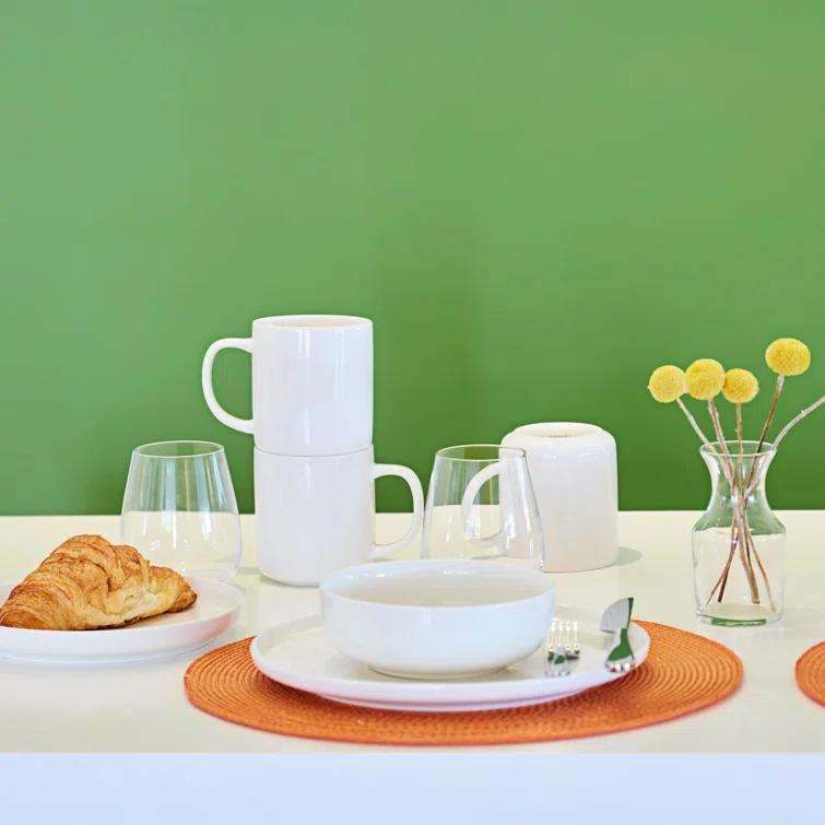 Oneida Entertain 365 24 Seven White 12 - Piece Dinnerware Set (Set of 4)