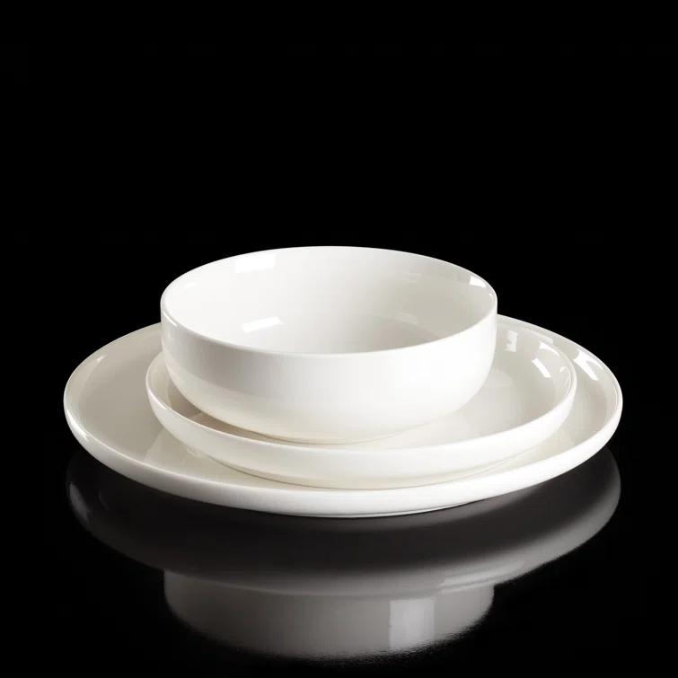 Oneida Entertain 365 24 Seven White 12 - Piece Dinnerware Set (Set of 4)