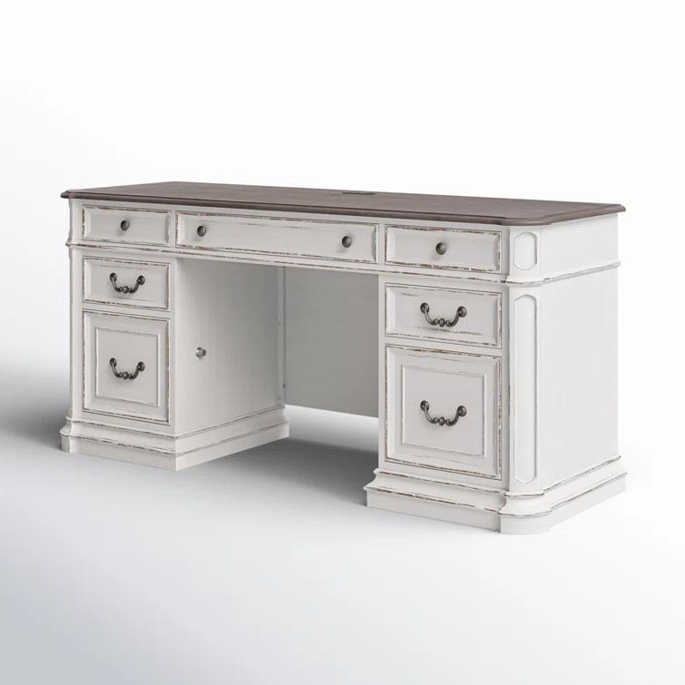Liberty Furniture Salinas Credenza Home Office Desk with Built in Outlets
